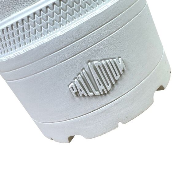 Palladium Pallabase Twill Round Toe Lace-Up Boots - Size 8 - Star White - Picture 6 of 12